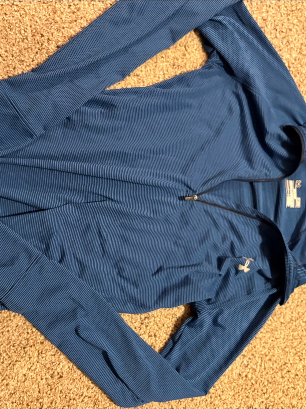 Under Armour Women’s Navy Blue Striped Quarter Zip Sweatshirt